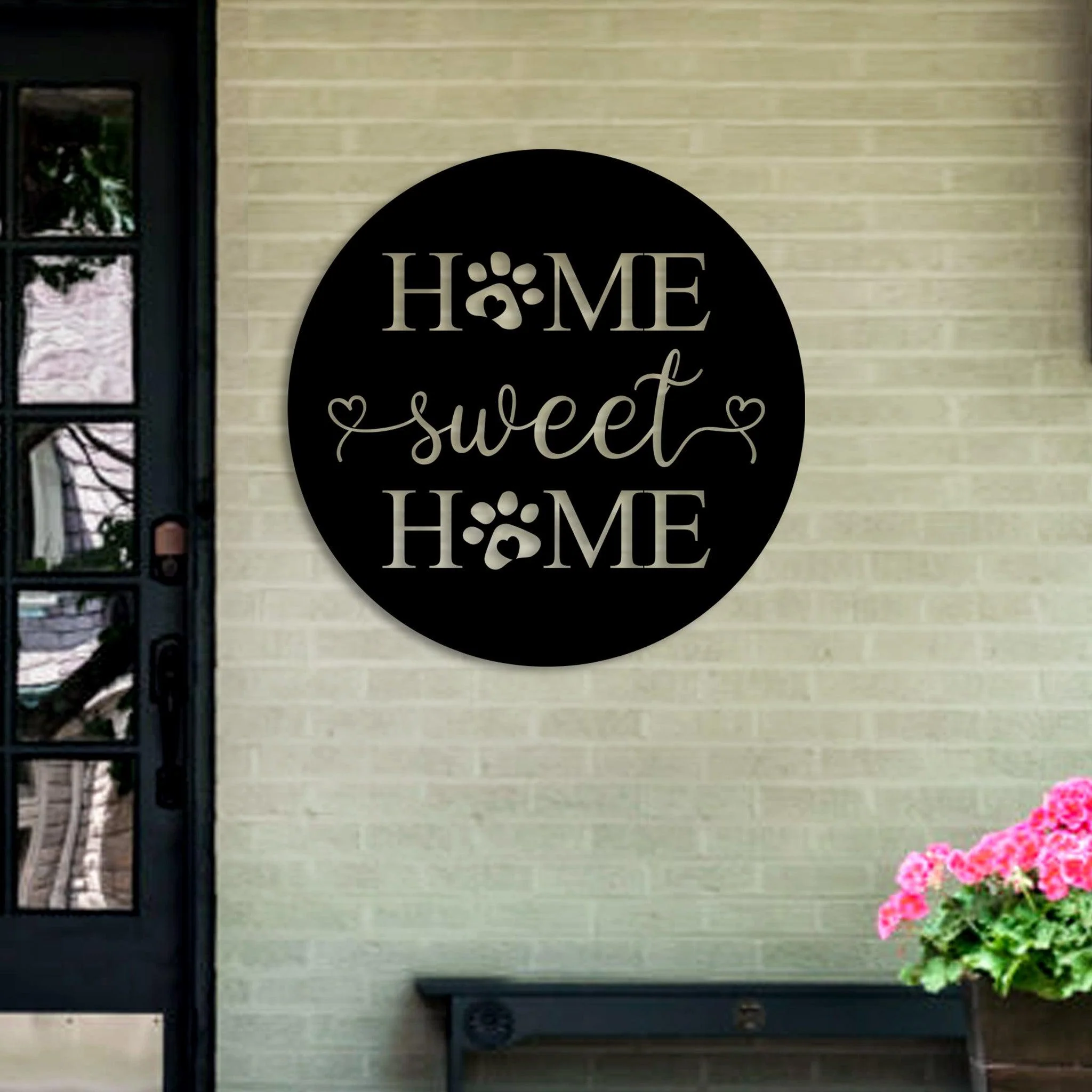 Home Sweet Home Paws Metal Wall Décor - Omega Custom Fabrication LLC