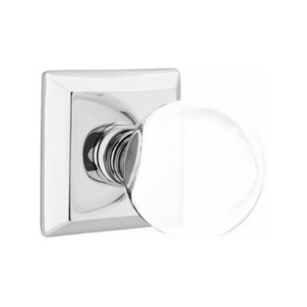 BRISTOL GLASS (BL) DUMMY (PAIR) KNOB WITH TRADITIONAL ROSETTE - Omega Custom Fabrication LLC