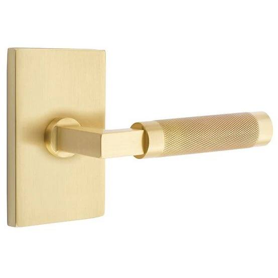 L-SQUARE KNURLED (LS.KN) PRIVACY (BED/BATH) LEVER WITH 2-3/8