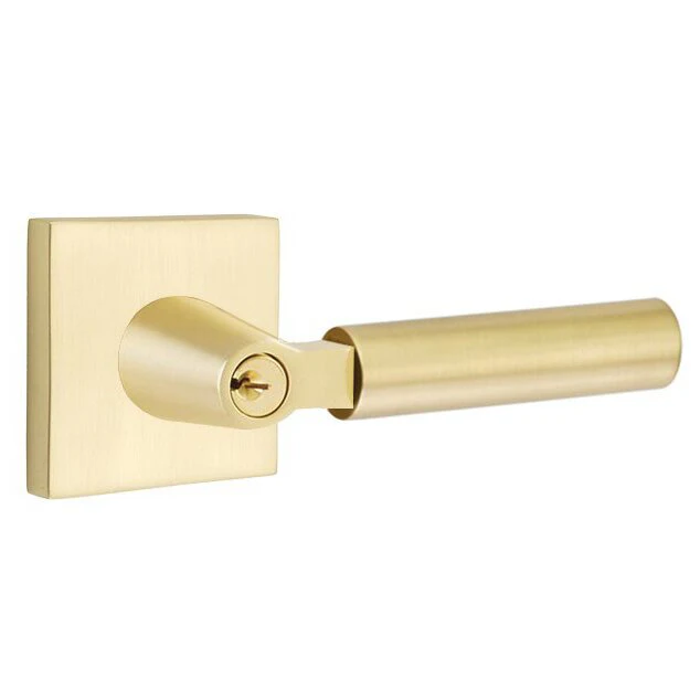 HERCULES (HEC) KEY IN LEVER SINGLE CYLINDER SQUARE ROSETTE (5122) LOCKSET WITH 2-3/8