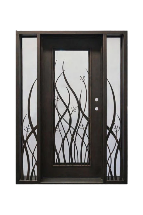 Wildflower Window Iron Door - Omega Custom Fabrication LLC