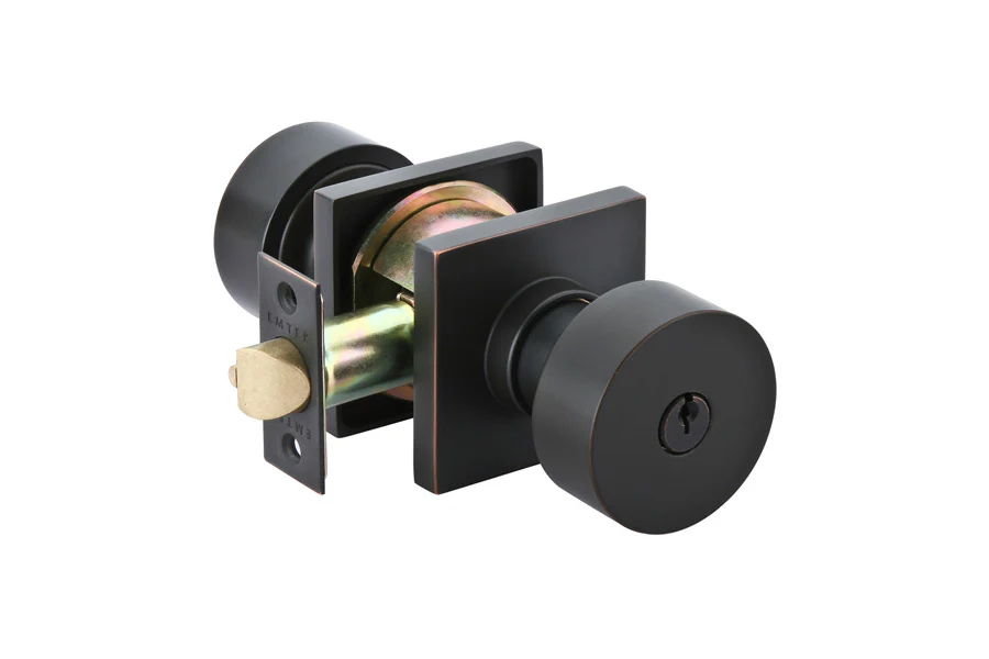 ROUND (ROU) KEY IN KNOB LOCKSET WITH 2-3/8