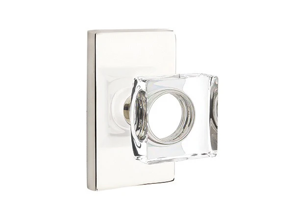 MODERN SQUARE GLASS (MSC) DUMMY (PAIR) KNOB - Omega Custom Fabrication LLC