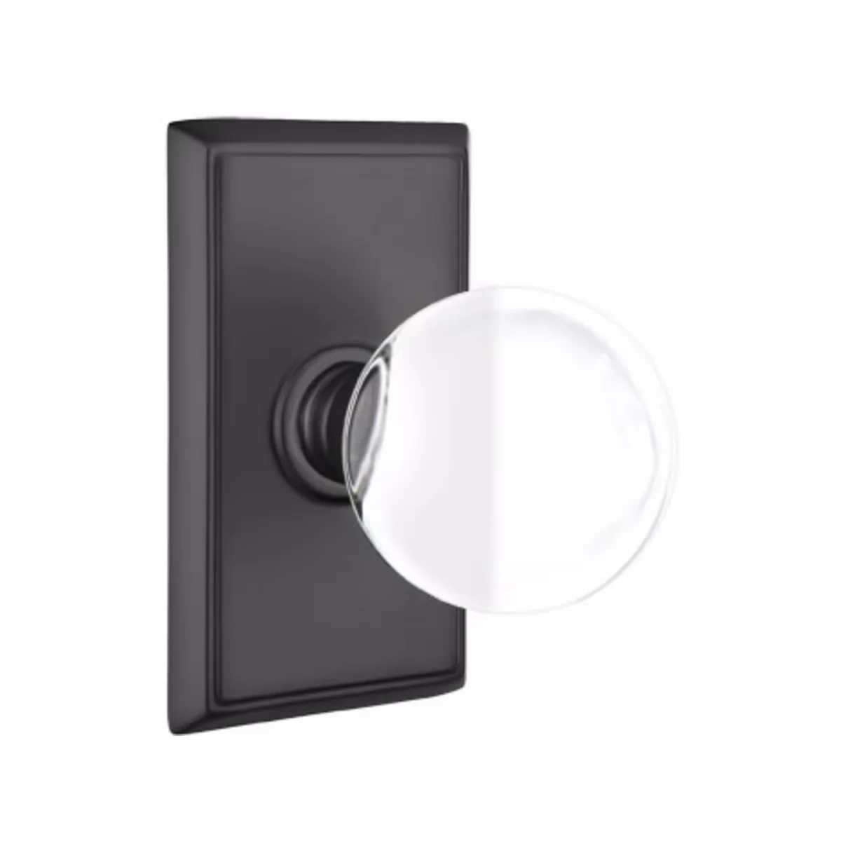 BRISTOL GLASS (BL) DUMMY (PAIR) KNOB WITH TRADITIONAL ROSETTE - Omega Custom Fabrication LLC