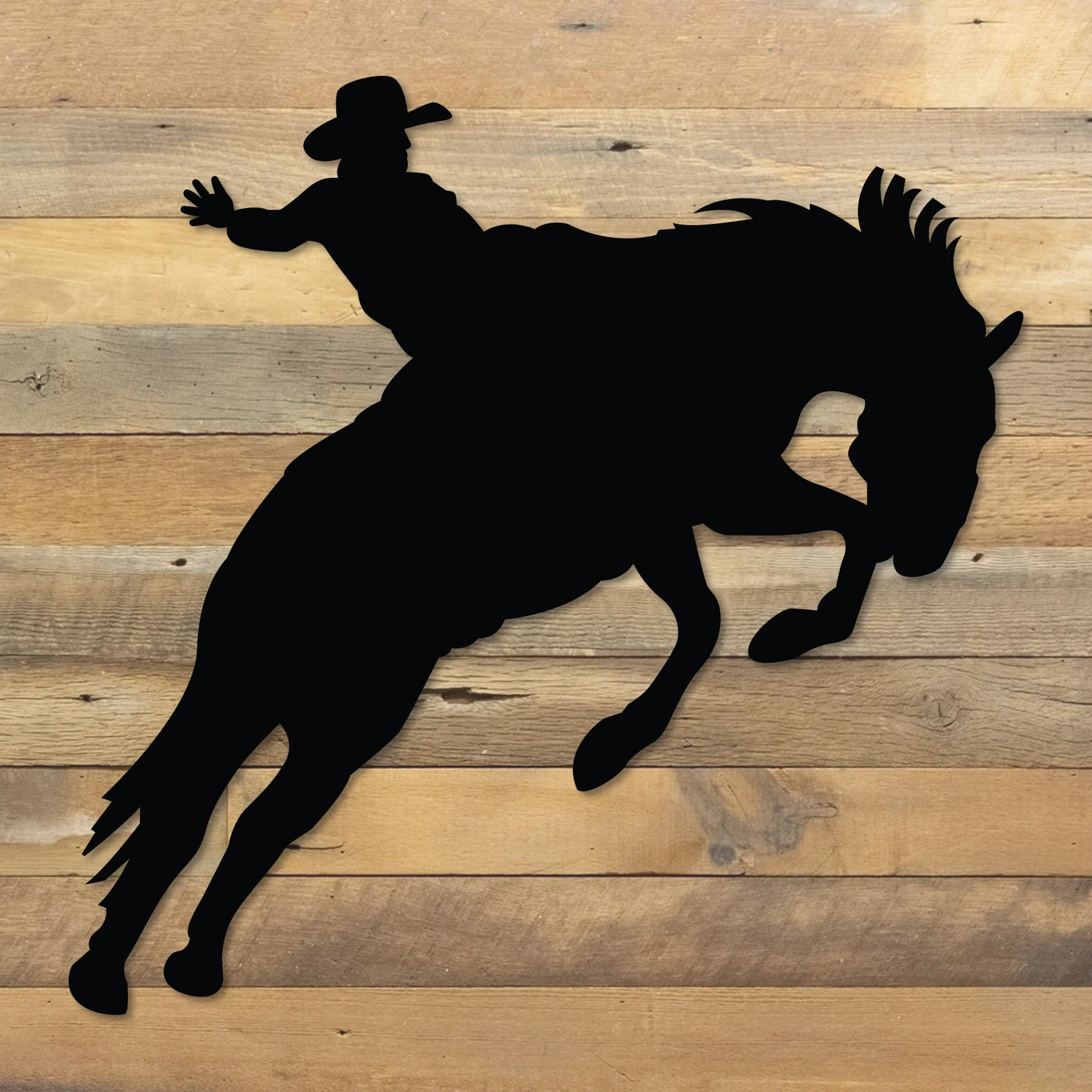 Cowboy Metal Wall Art - Omega Custom Fabrication LLC