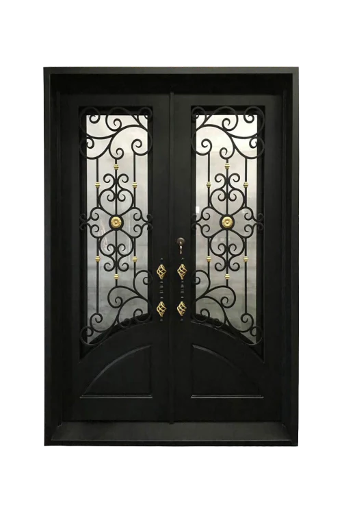Gilded Flower Iron Door - Omega Custom Fabrication LLC