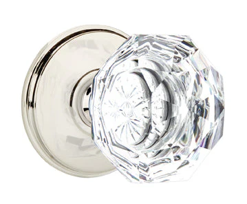 DIAMOND GLASS (CK) PRIVACY (BED/BATH) KNOB WITH 2-3/8