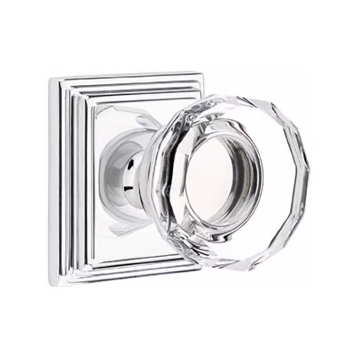 LOWELL GLASS (LW) PRIVACY (BED/BATH) KNOB WITH 2-3/8
