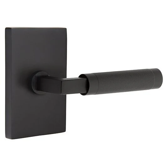 L-SQUARE KNURLED (LS.KN) PRIVACY (BED/BATH) LEVER WITH 2-3/8