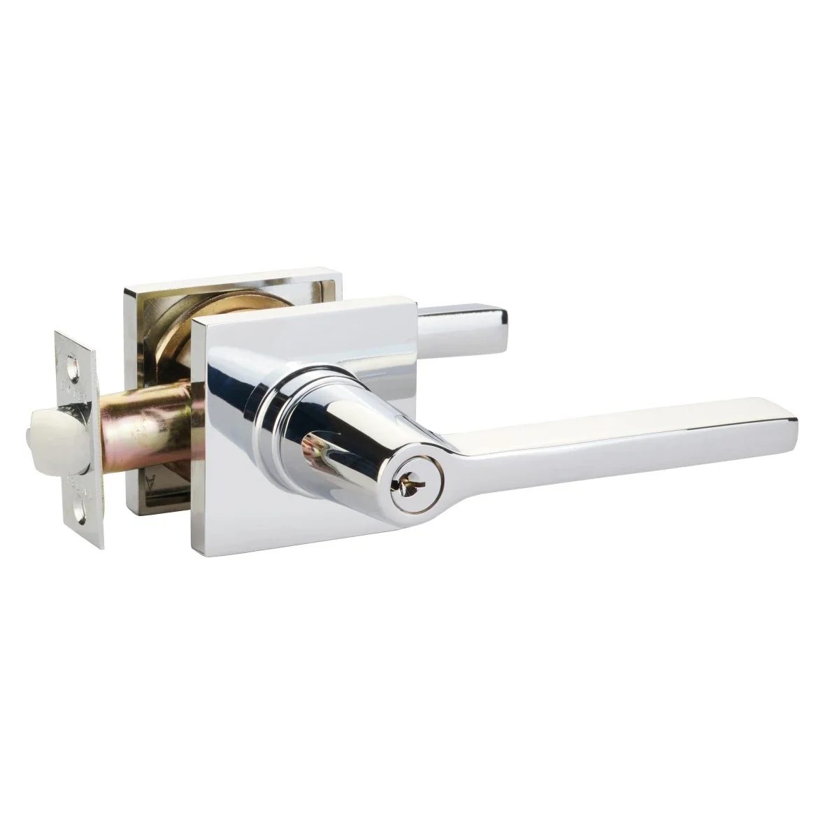 HELIOS (HLO) KEY IN LEVER SINGLE CYLINDER SQUARE ROSETTE (5122) LOCKSET IN WITH 2-3/8