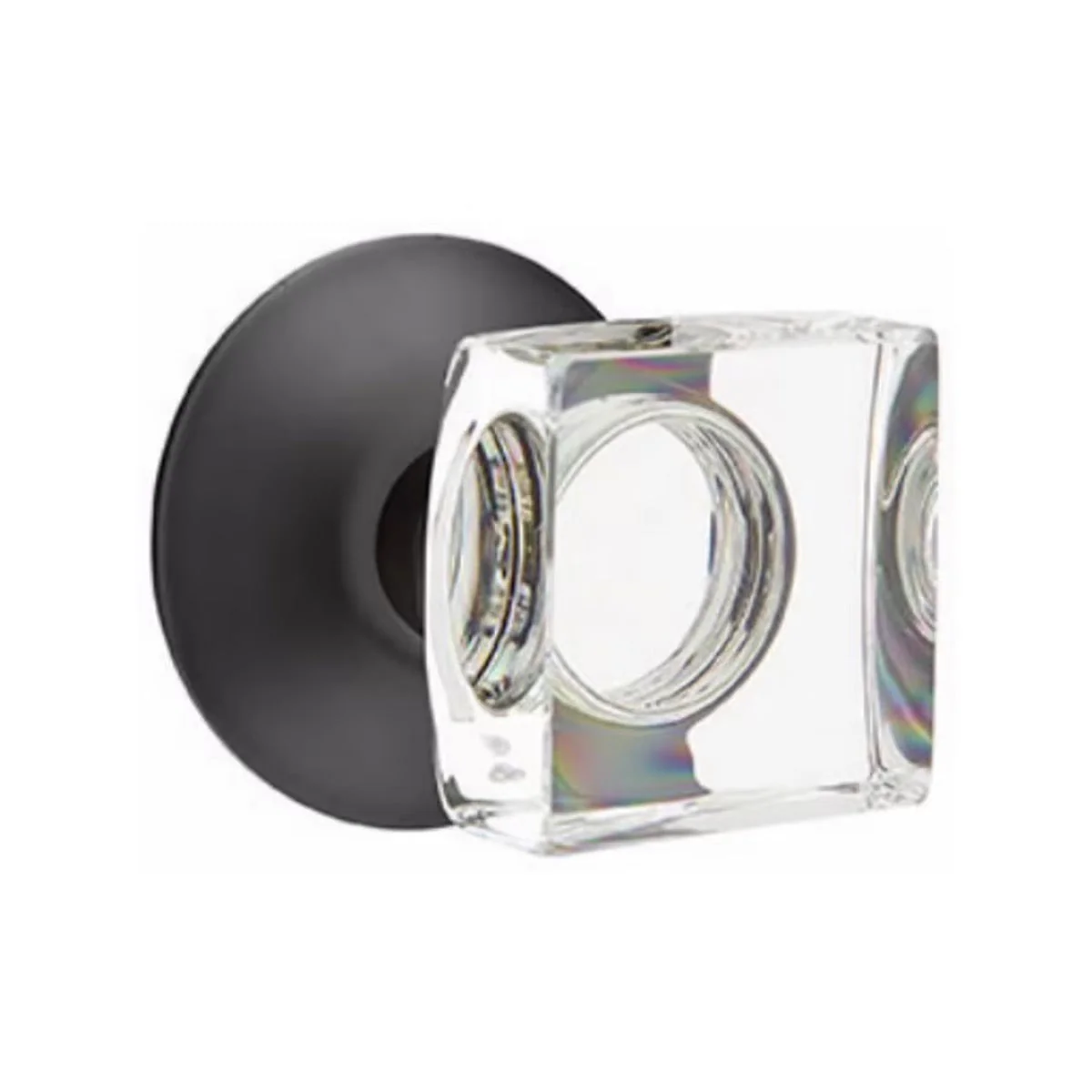 MODERN SQUARE GLASS (MSC) PRIVACY (BED/BATH) KNOB WITH 2-3/8