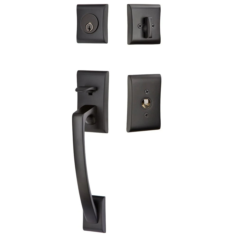 ARES FLAT BLACK (US19) HANDLESET SINGLE-CYLINDER [4817] W/ 2-3/8