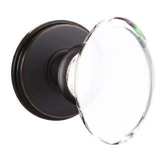 HAMPTON GLASS (HT) PRIVACY (BED/BATH) KNOB WITH 2-3/8