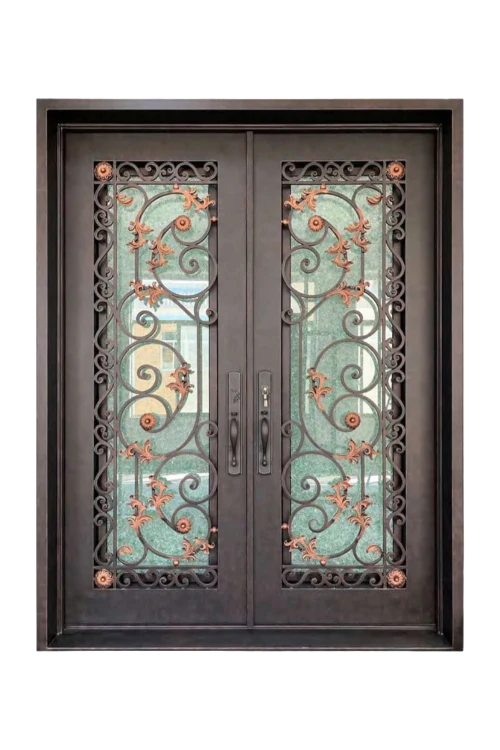 Blue Autumn Iron Door - Omega Custom Fabrication LLC