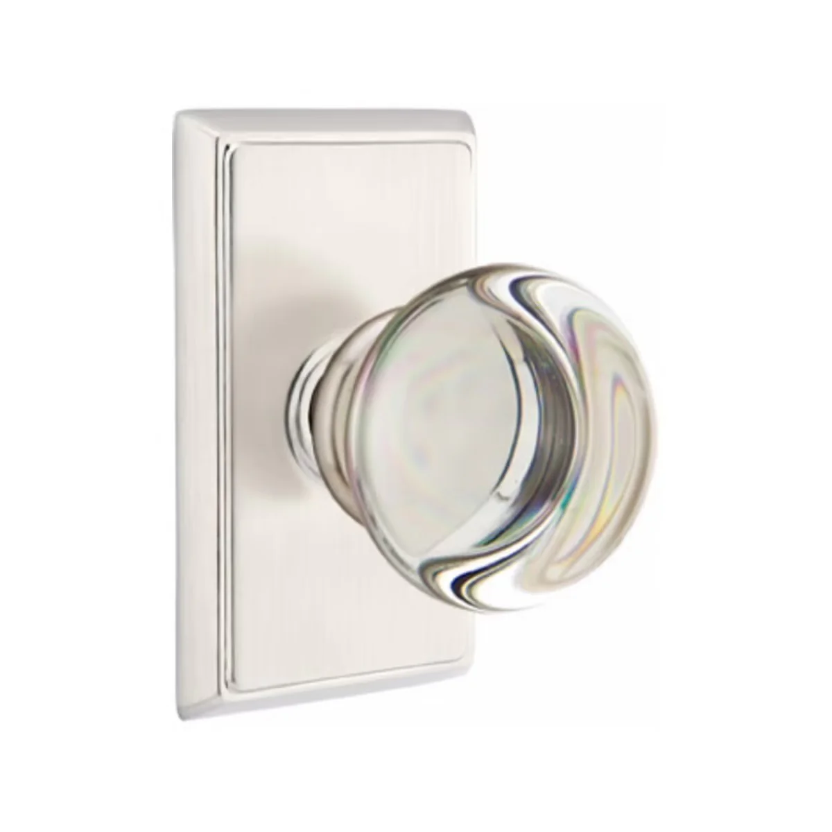 PROVIDENCE GLASS (PC) PASSAGE (HALL/CLOSET) KNOB WITH 2-3/8