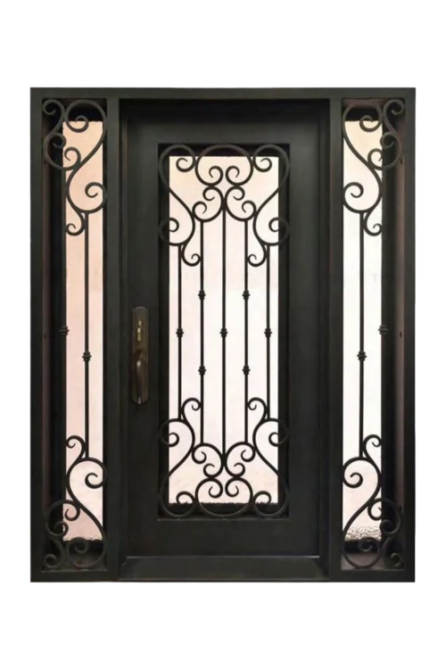 Ornate Sienna Single Iron Door - Omega Custom Fabrication LLC