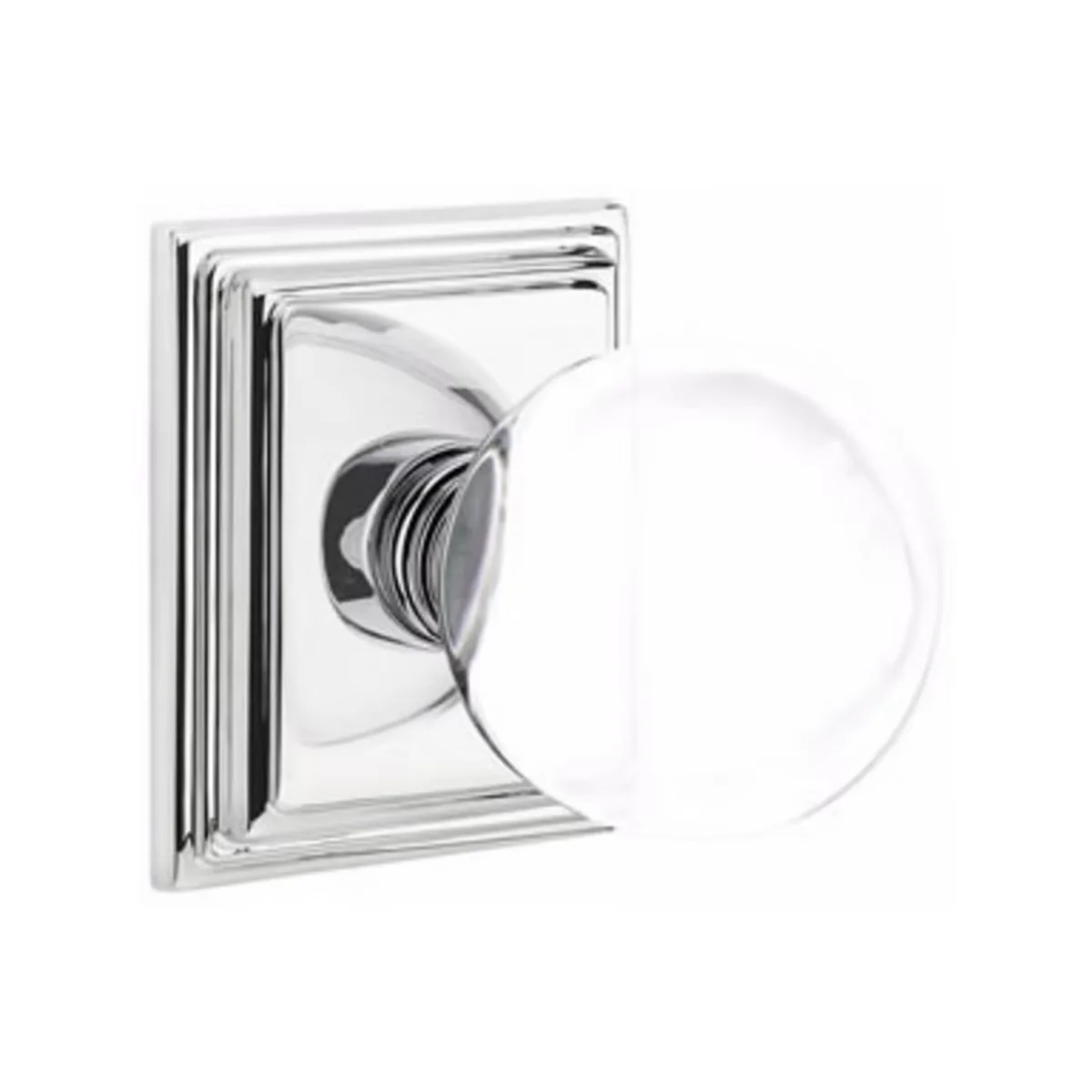 BRISTOL GLASS (BL) DUMMY (PAIR) KNOB WITH TRADITIONAL ROSETTE - Omega Custom Fabrication LLC