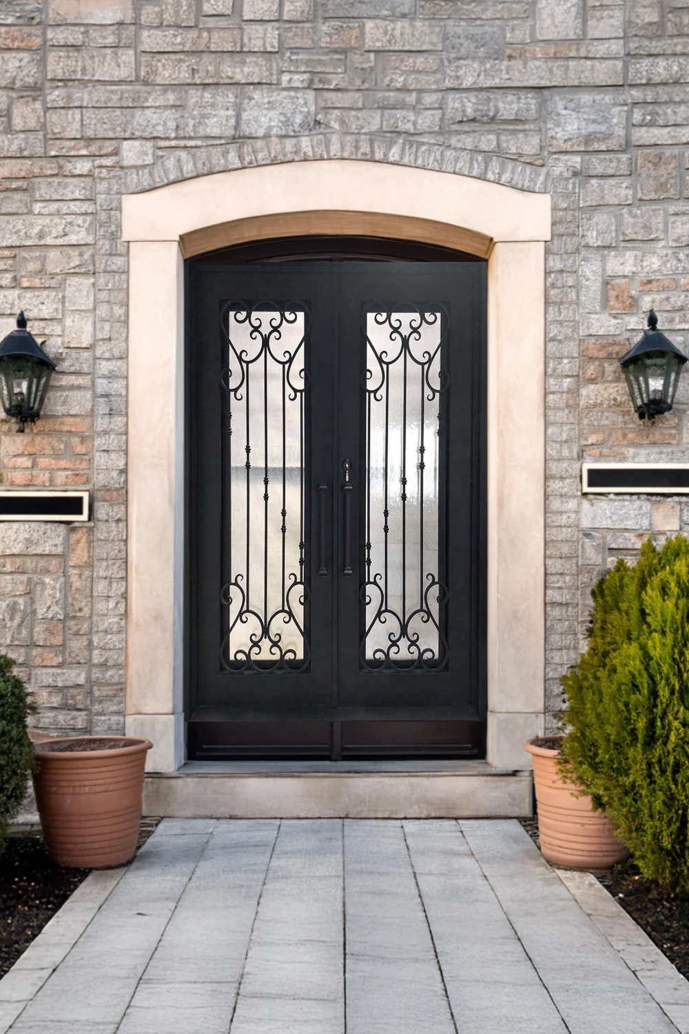 Garden Stairwell Iron Door - Omega Custom Fabrication LLC