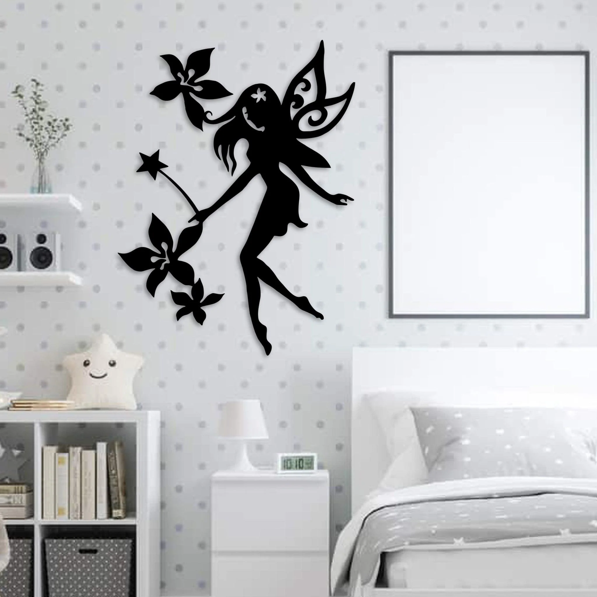 Fairy and Flowers Wall Art - Omega Custom Fabrication LLC