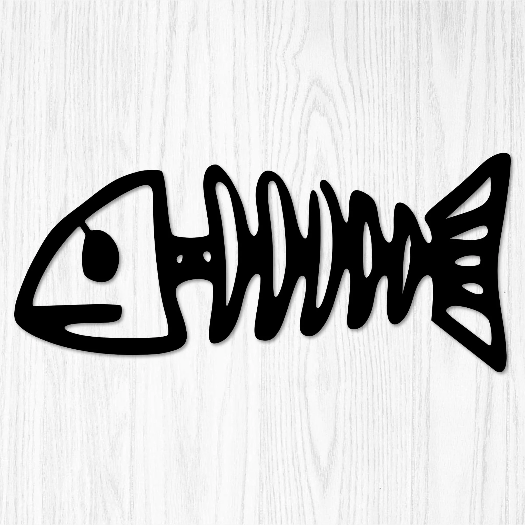 Metal Fishbones Wall Art - Omega Custom Fabrication LLC
