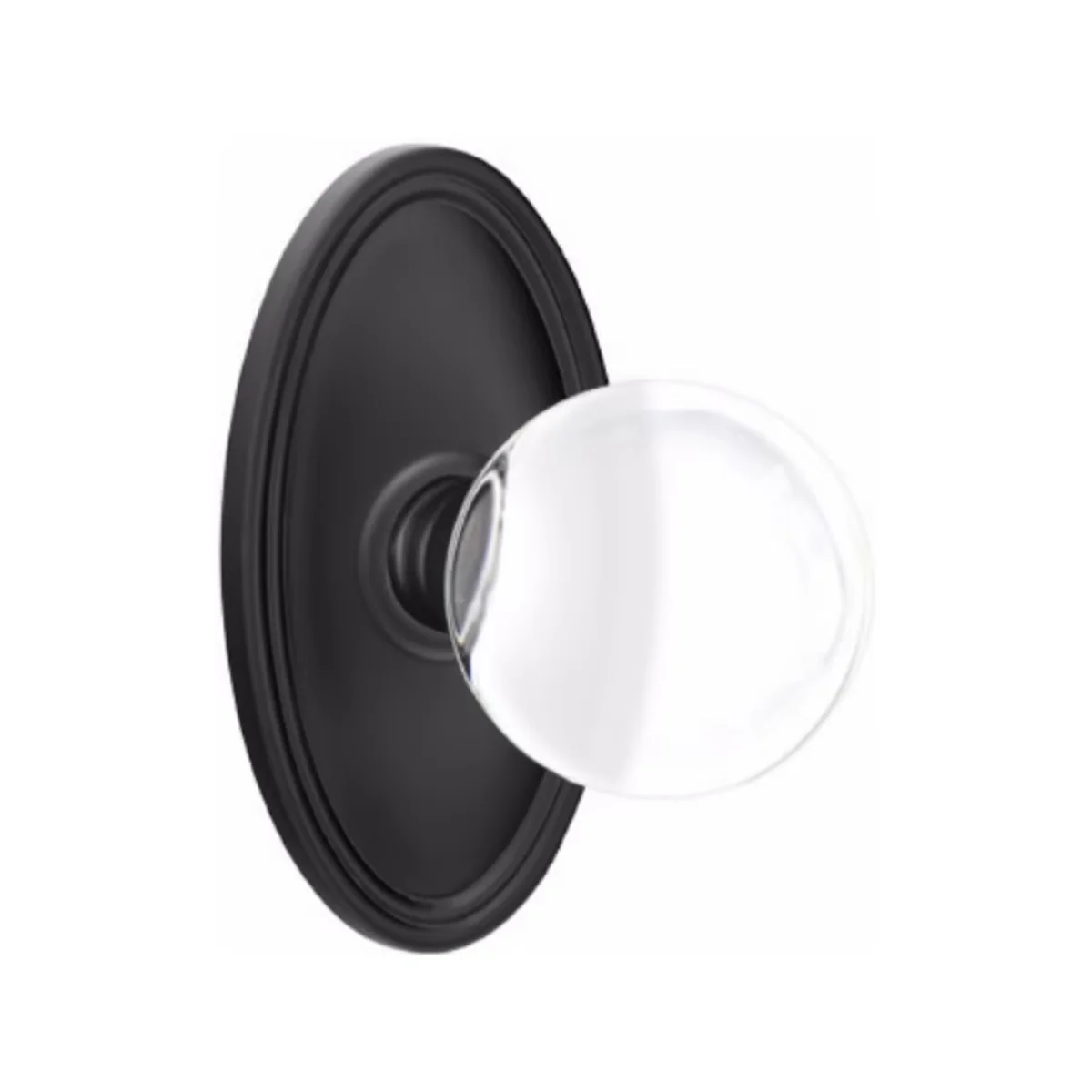 BRISTOL GLASS (BL) DUMMY (PAIR) KNOB WITH TRADITIONAL ROSETTE - Omega Custom Fabrication LLC