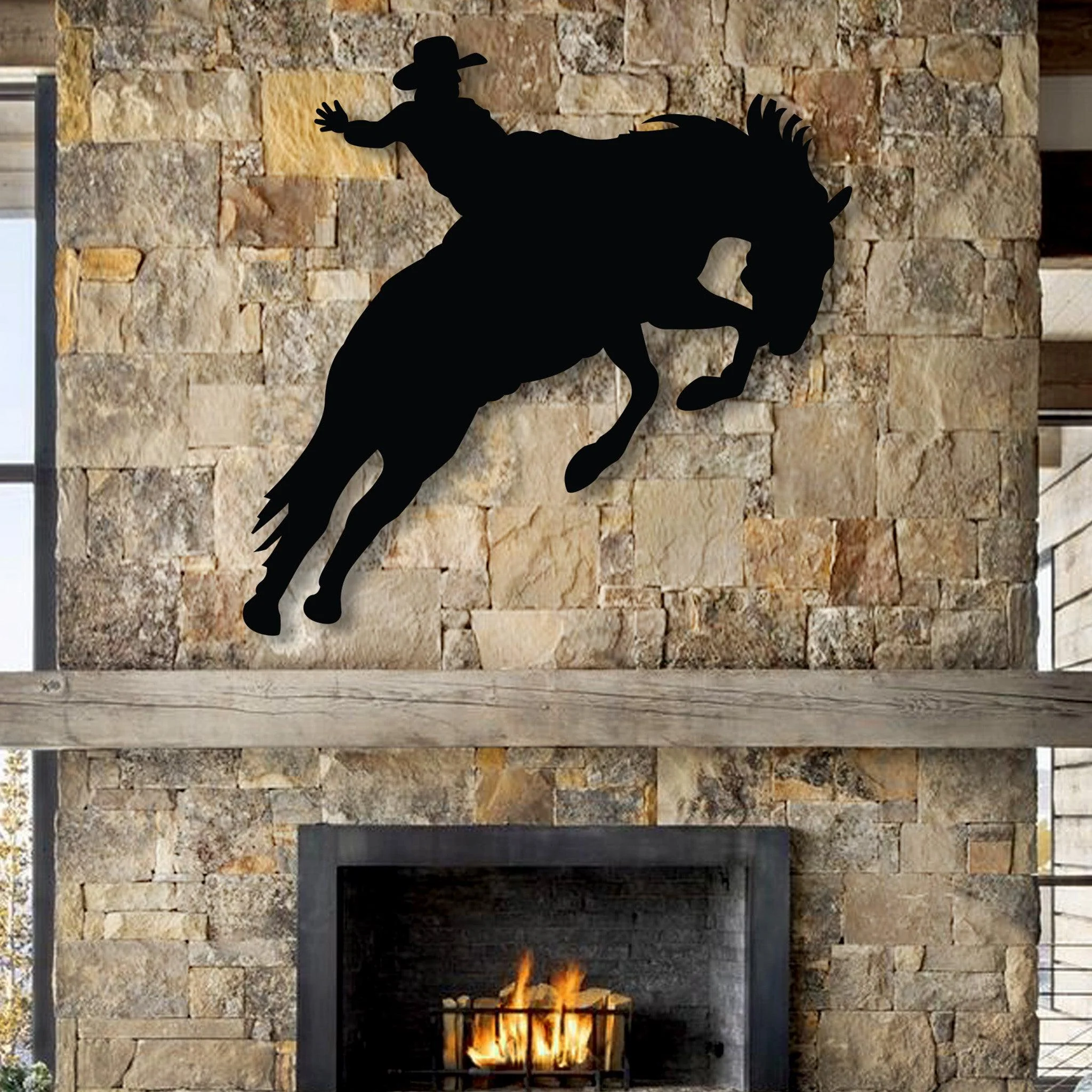Cowboy Metal Wall Art - Omega Custom Fabrication LLC