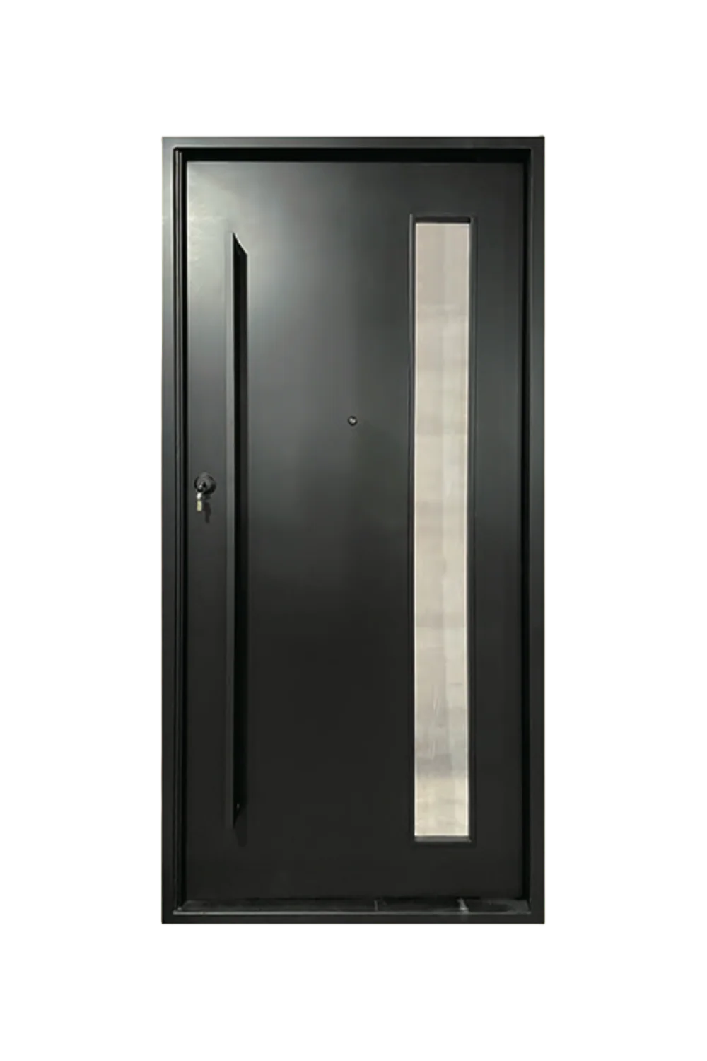 Solace View Iron Pivot Door - Omega Custom Fabrication LLC