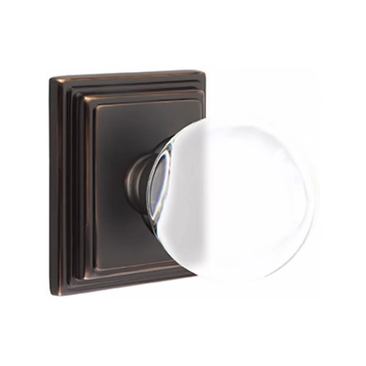 BRISTOL GLASS (BL) PASSAGE (HALL/CLOSET) KNOB WITH 2-3/8