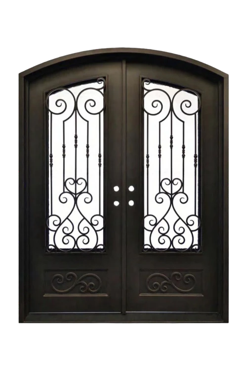 Lennox Arched Iron Door - Omega Custom Fabrication LLC