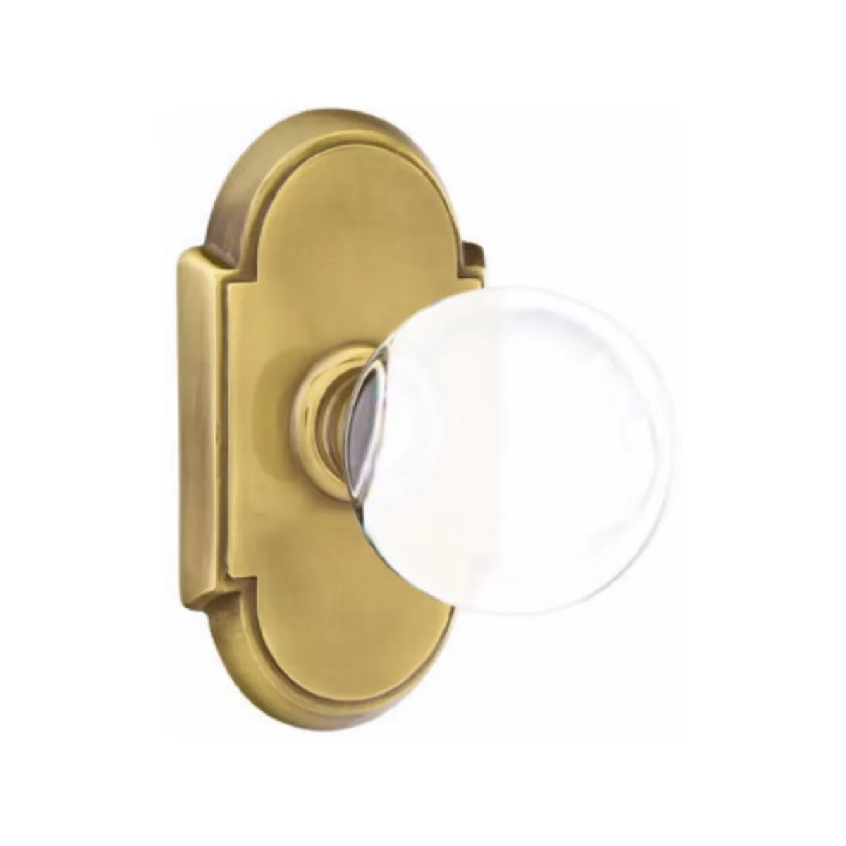 BRISTOL GLASS (BL) PRIVACY (BED/ BATH) KNOB WITH 2-3/8