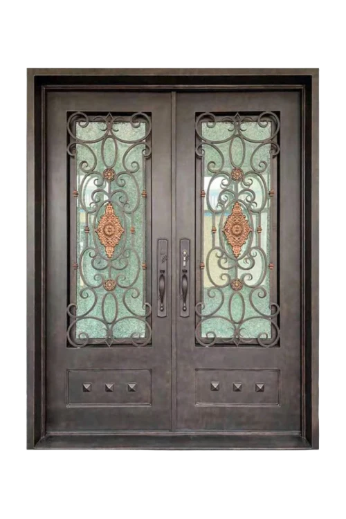 Bronze Crest Iron Door - Omega Custom Fabrication LLC