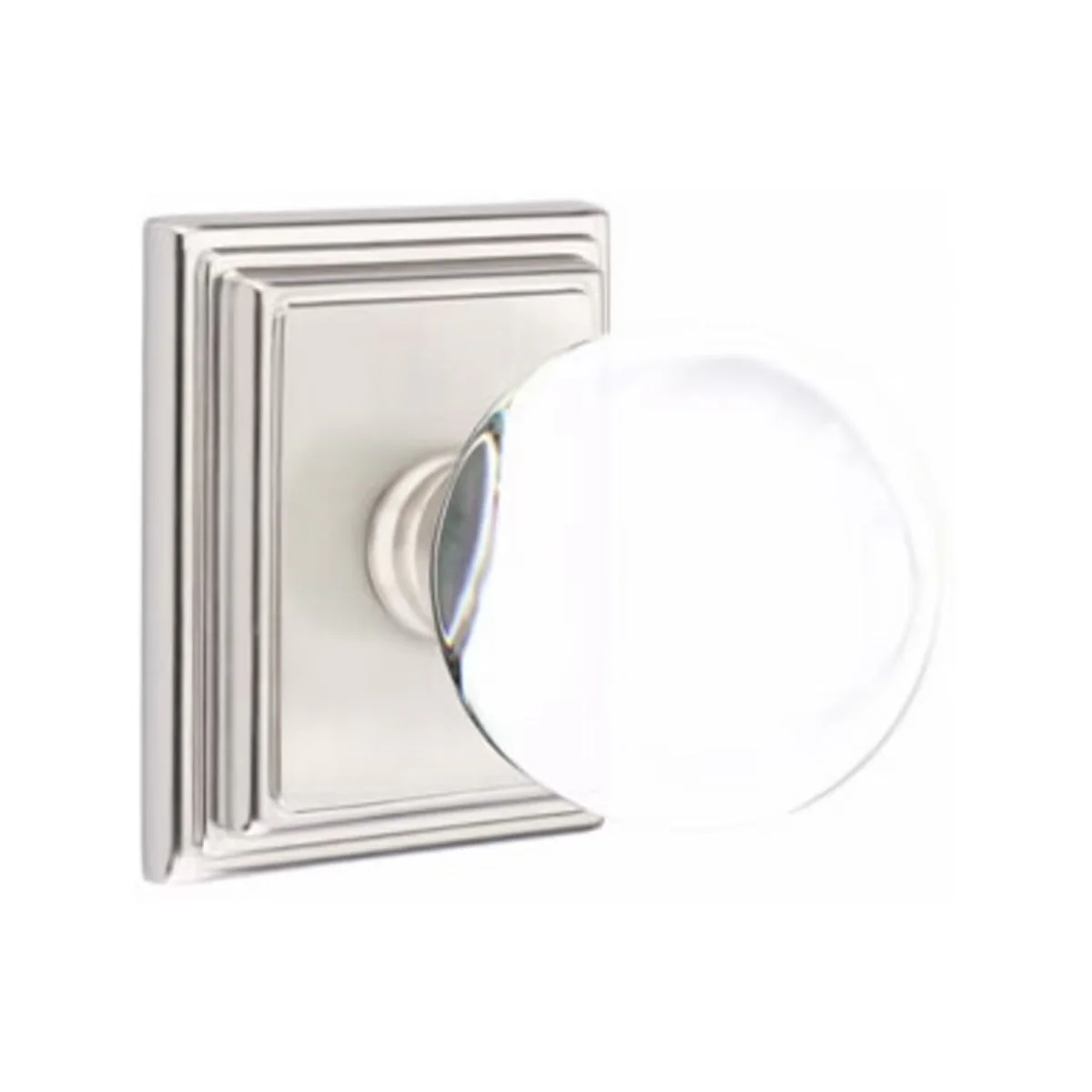 BRISTOL GLASS (BL) PRIVACY (BED/ BATH) KNOB WITH 2-3/8