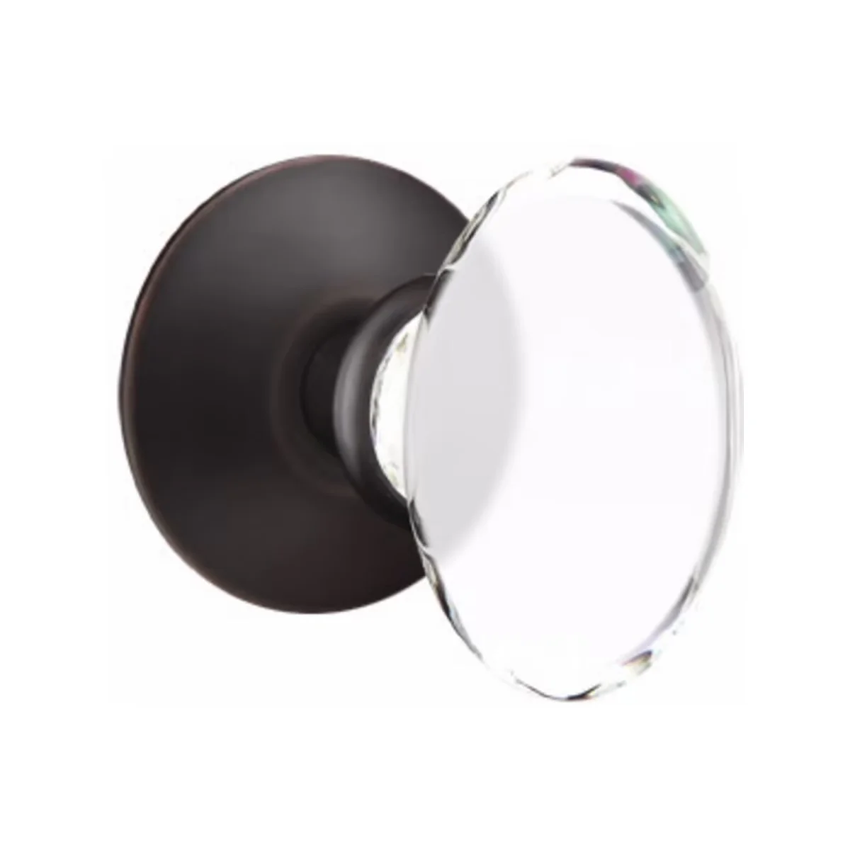 HAMPTON GLASS (HT) DUMMY (PAIR) KNOB WITH MODERN ROSETTE - Omega Custom Fabrication LLC