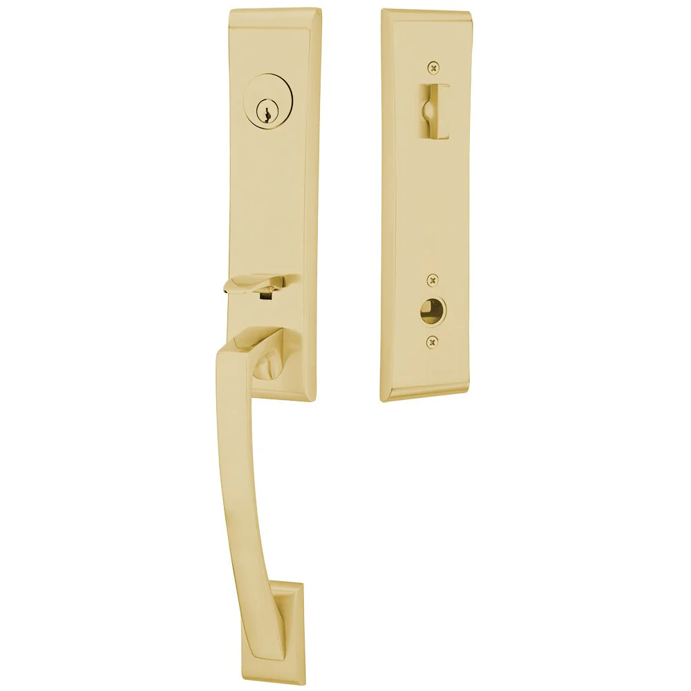 APOLLO SATIN BRASS (US4) HANDLESET SINGLE-CYLINDER [4815] W/ 2-3/8