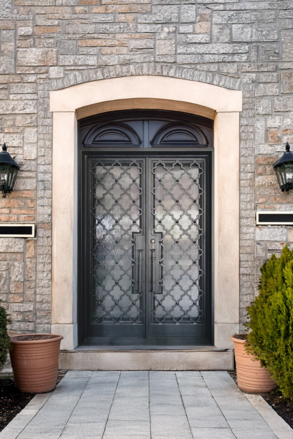Arpels Quatrefoil Iron Door - Omega Custom Fabrication LLC
