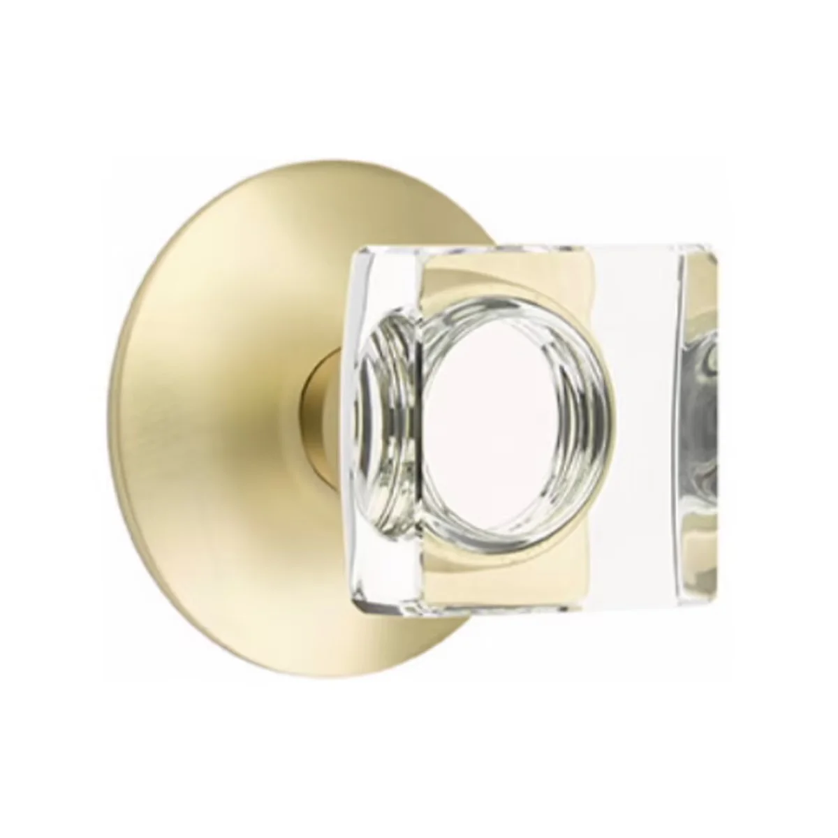 MODERN SQUARE GLASS (MSC) PASSAGE (HALL/CLOSET) KNOB WITH 2-3/8