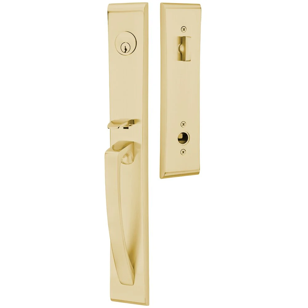 ORION SATIN BRASS (US4) HANDLESET SINGLE-CYLINDER [4816] W/ 2-3/8