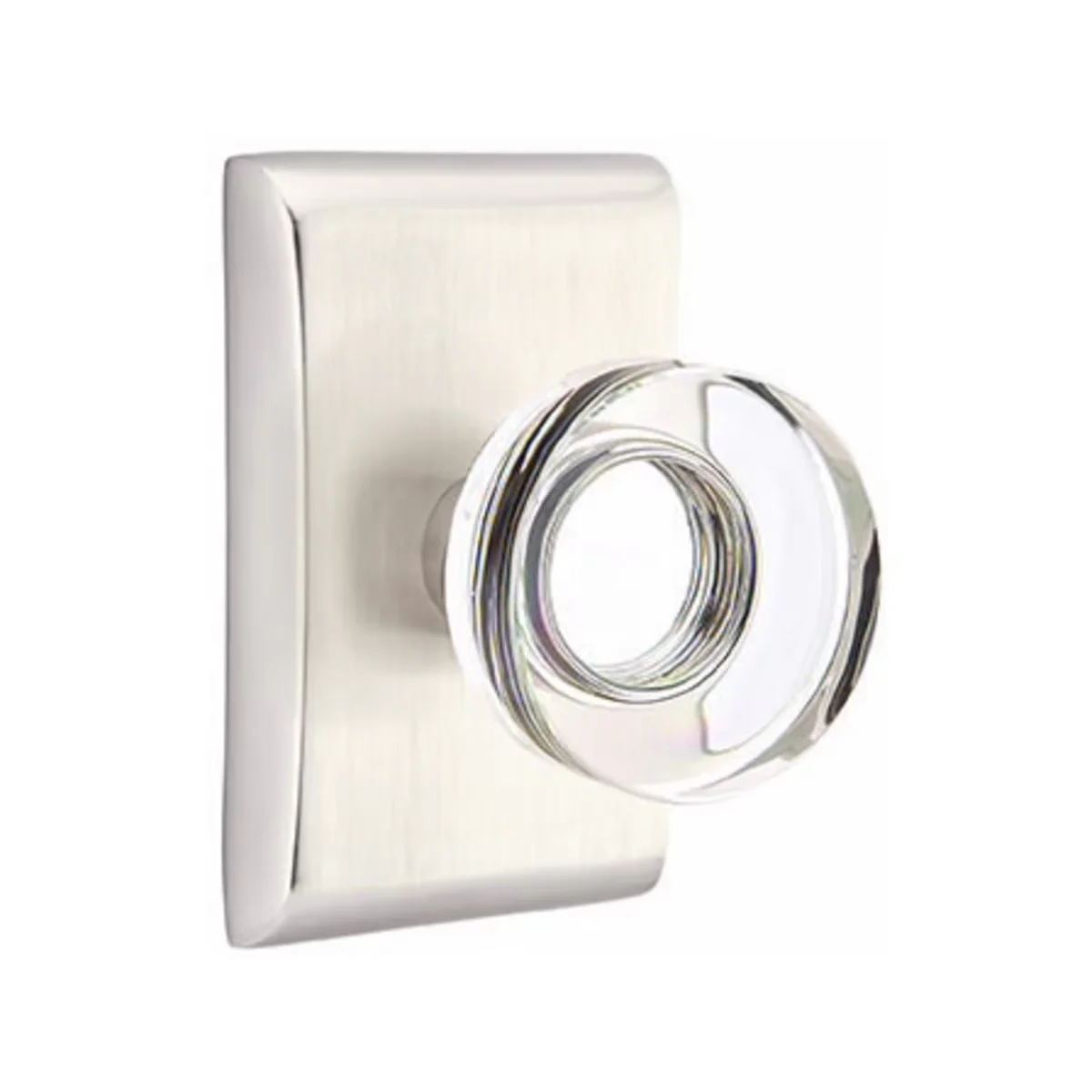 MODERN DISC GLASS (MDC) PASSAGE (HALL/CLOSET) KNOB WITH 2-3/8
