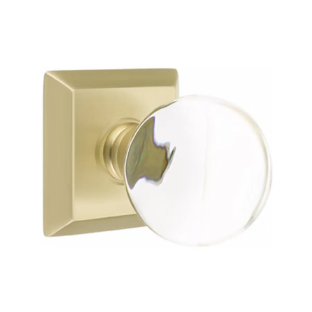 BRISTOL GLASS (BL) PRIVACY (BED/ BATH) KNOB WITH 2-3/8