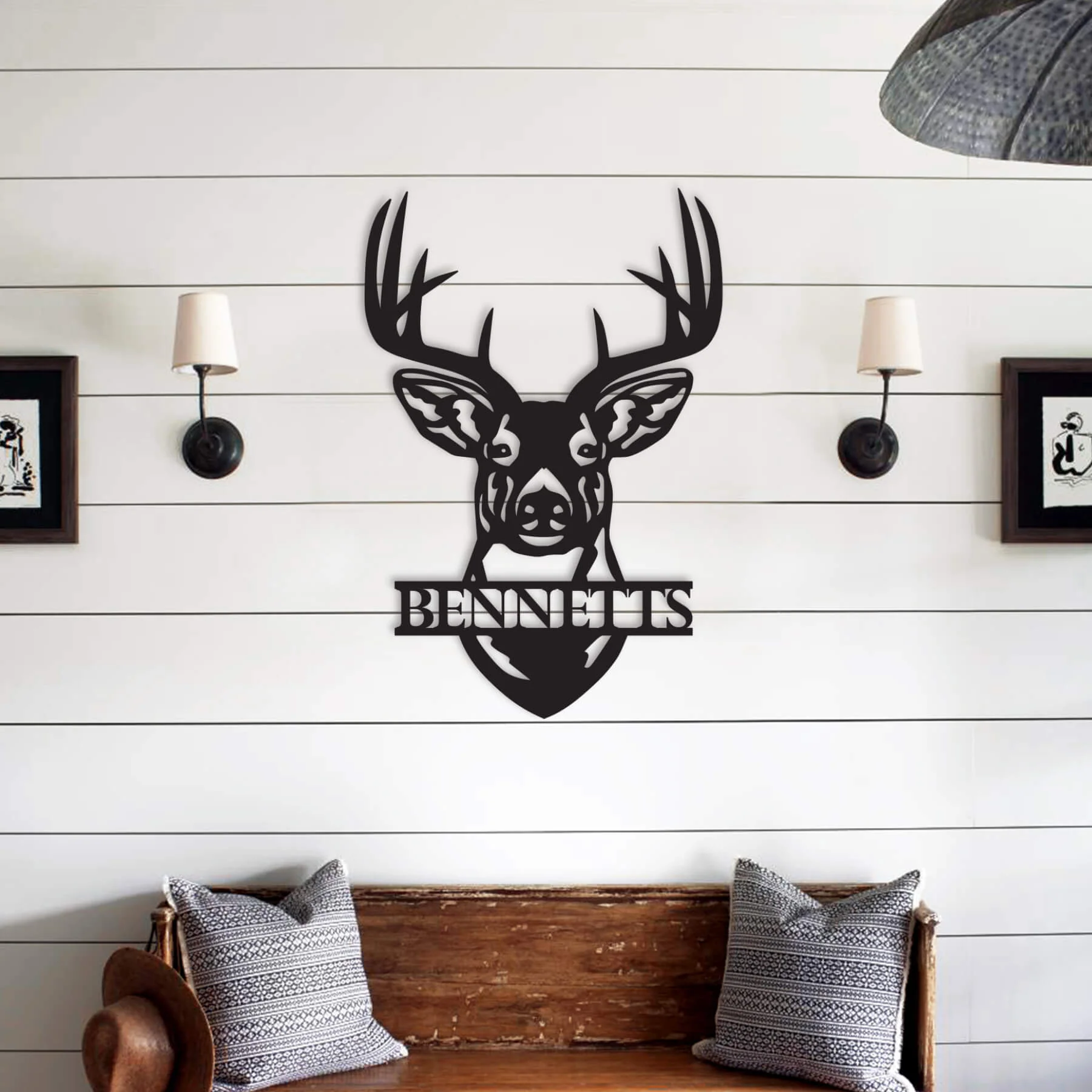 Custom Deer Head Metal Wall Art - Omega Custom Fabrication LLC
