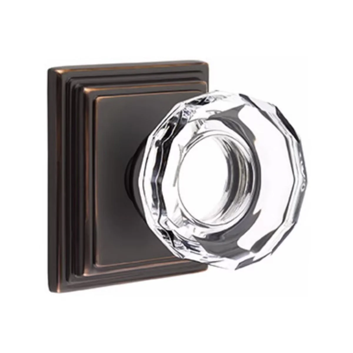 LOWELL GLASS (LW) PRIVACY (BED/BATH) KNOB WITH 2-3/8
