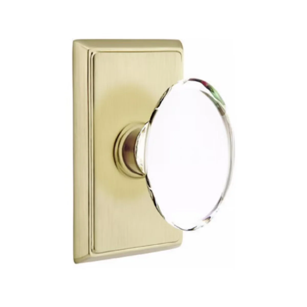 HAMPTON GLASS (HT) PASSAGE (HALL/CLOSET) KNOB WITH 2-3/8