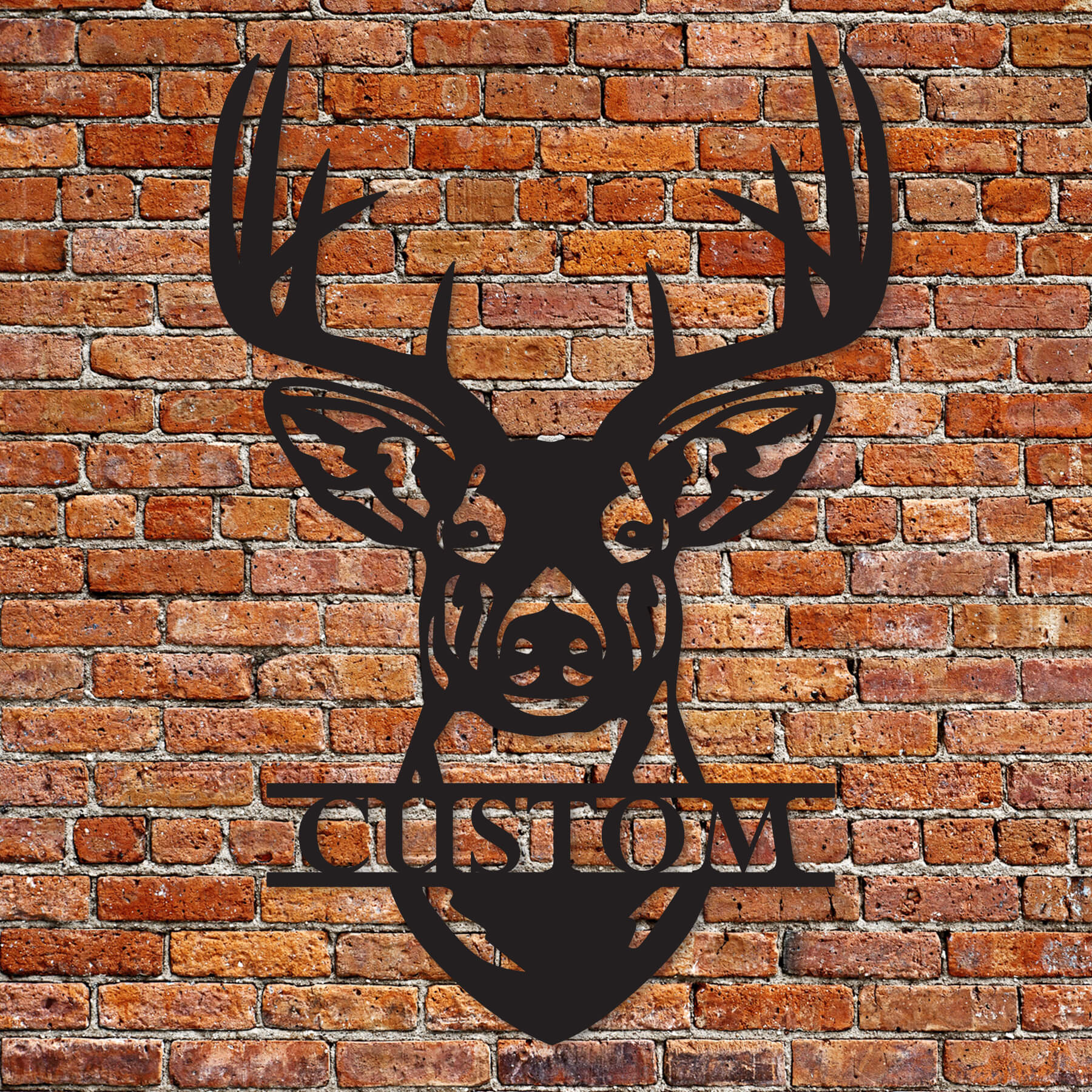 Custom Deer Head Metal Wall Art - Omega Custom Fabrication LLC