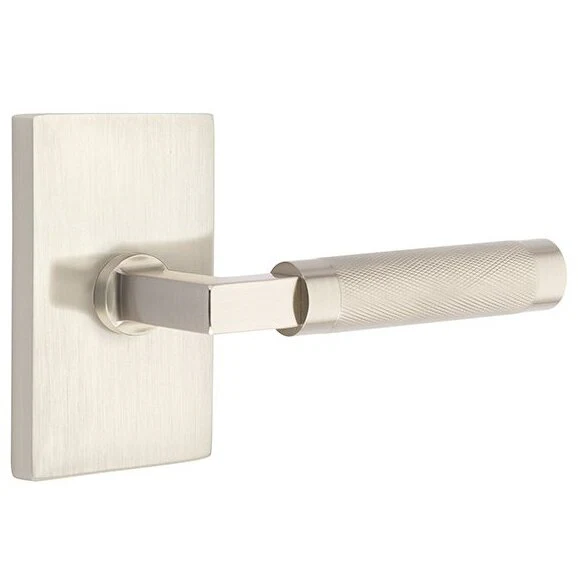 L-SQUARE KNURLED (LS.KN) PRIVACY (BED/BATH) LEVER WITH 2-3/8