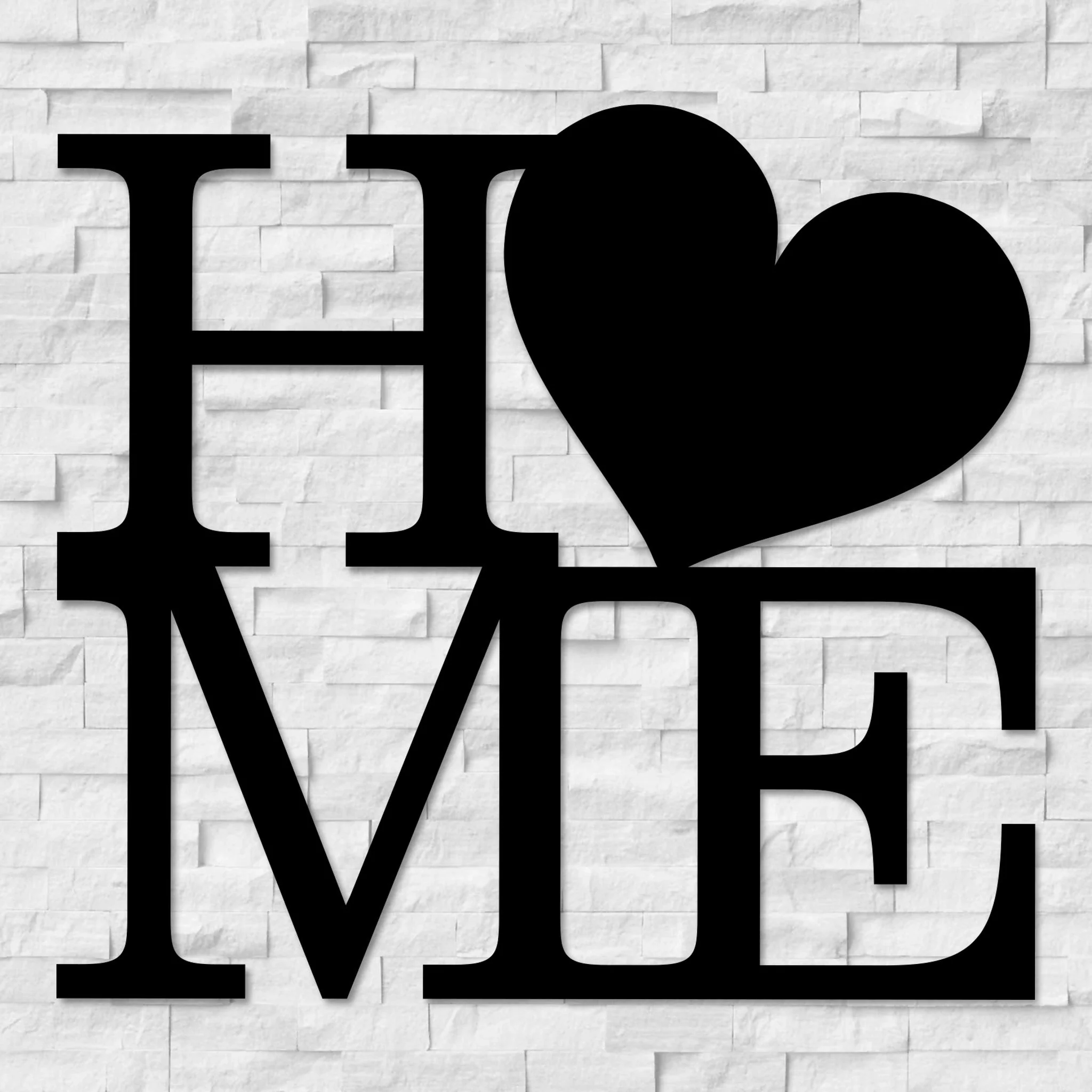 Home With Heart Metal Wall Art - Omega Custom Fabrication LLC