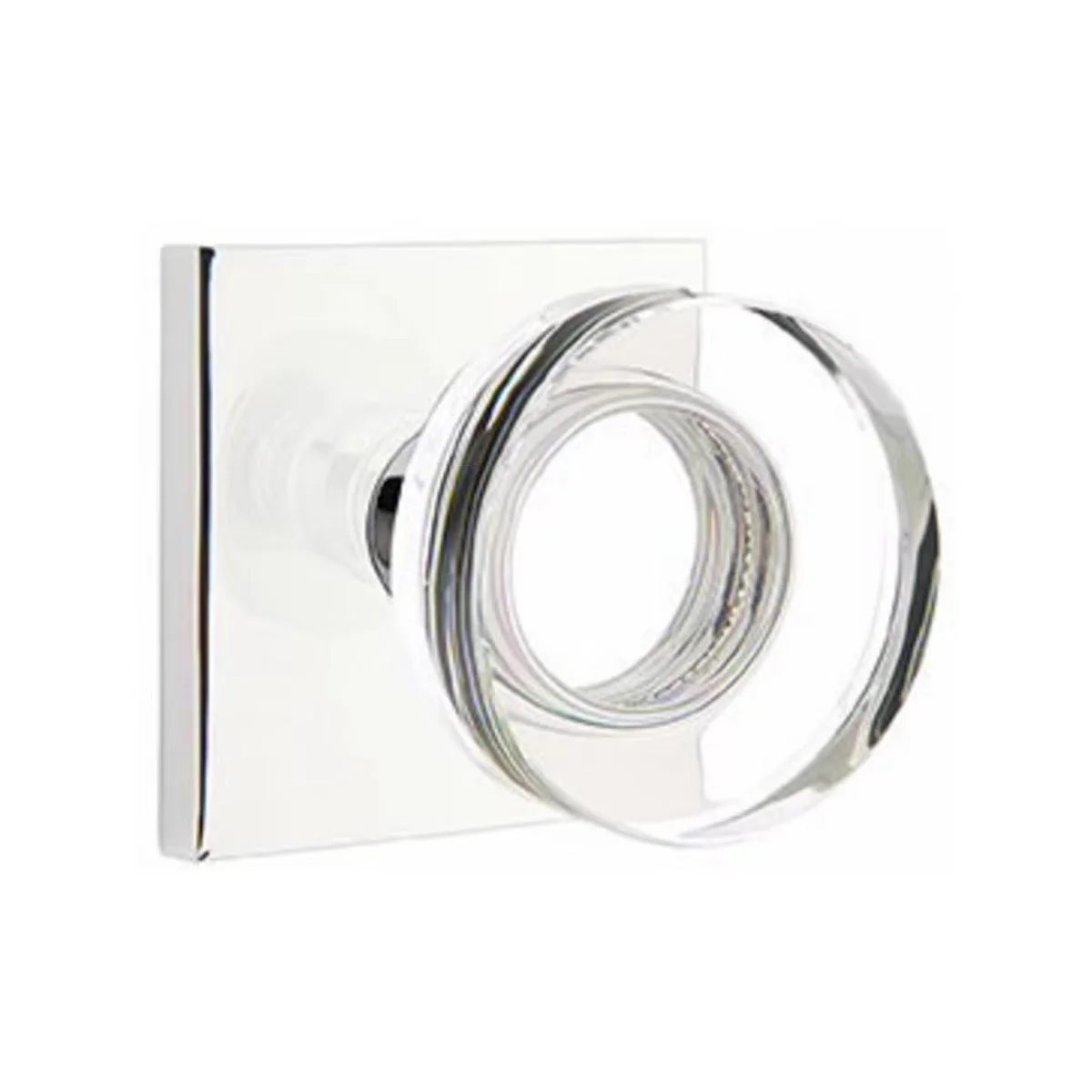 MODERN DISC GLASS (MDC) PRIVACY (BED/BATH) KNOB WITH 2-3/8