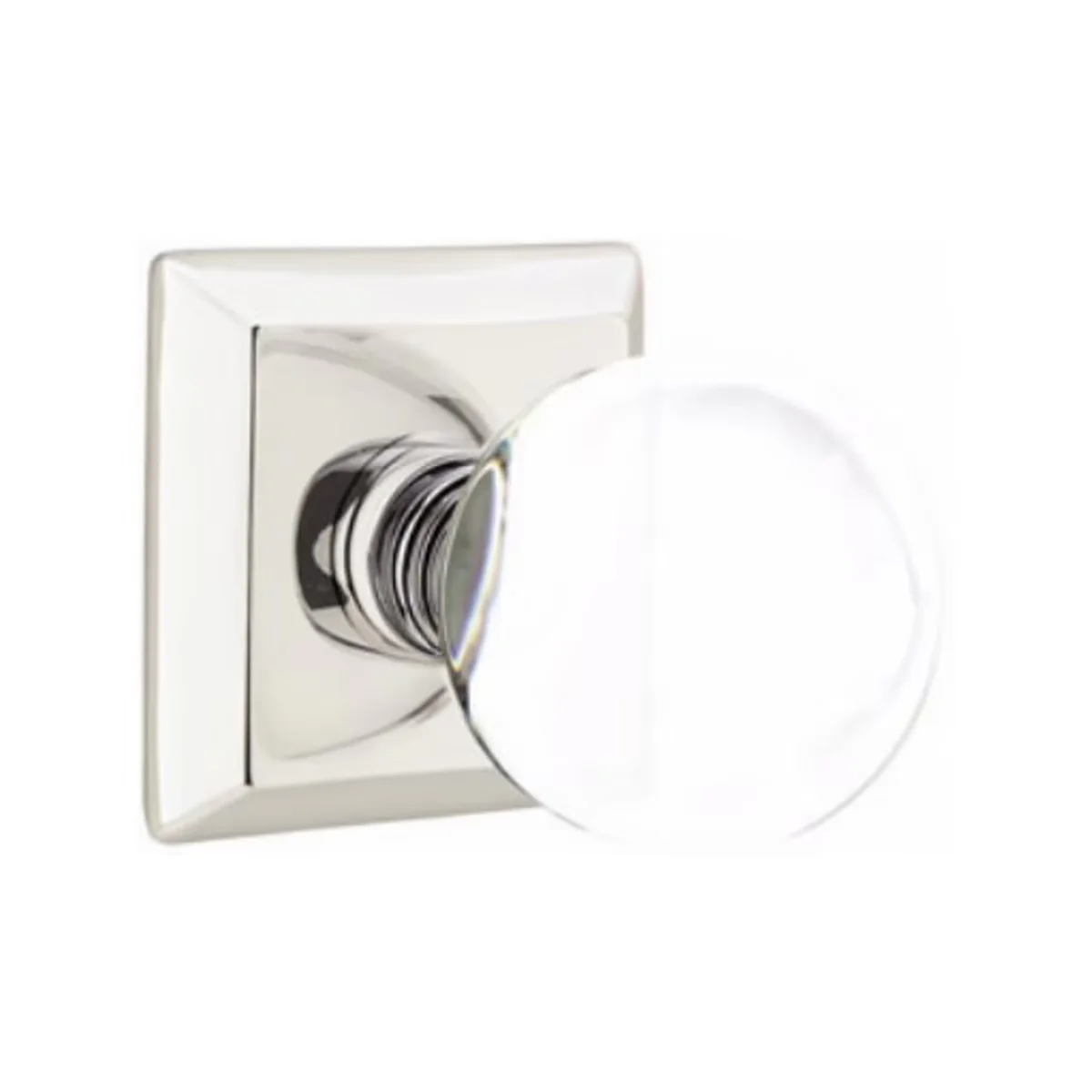 BRISTOL GLASS (BL) DUMMY (PAIR) KNOB WITH TRADITIONAL ROSETTE - Omega Custom Fabrication LLC