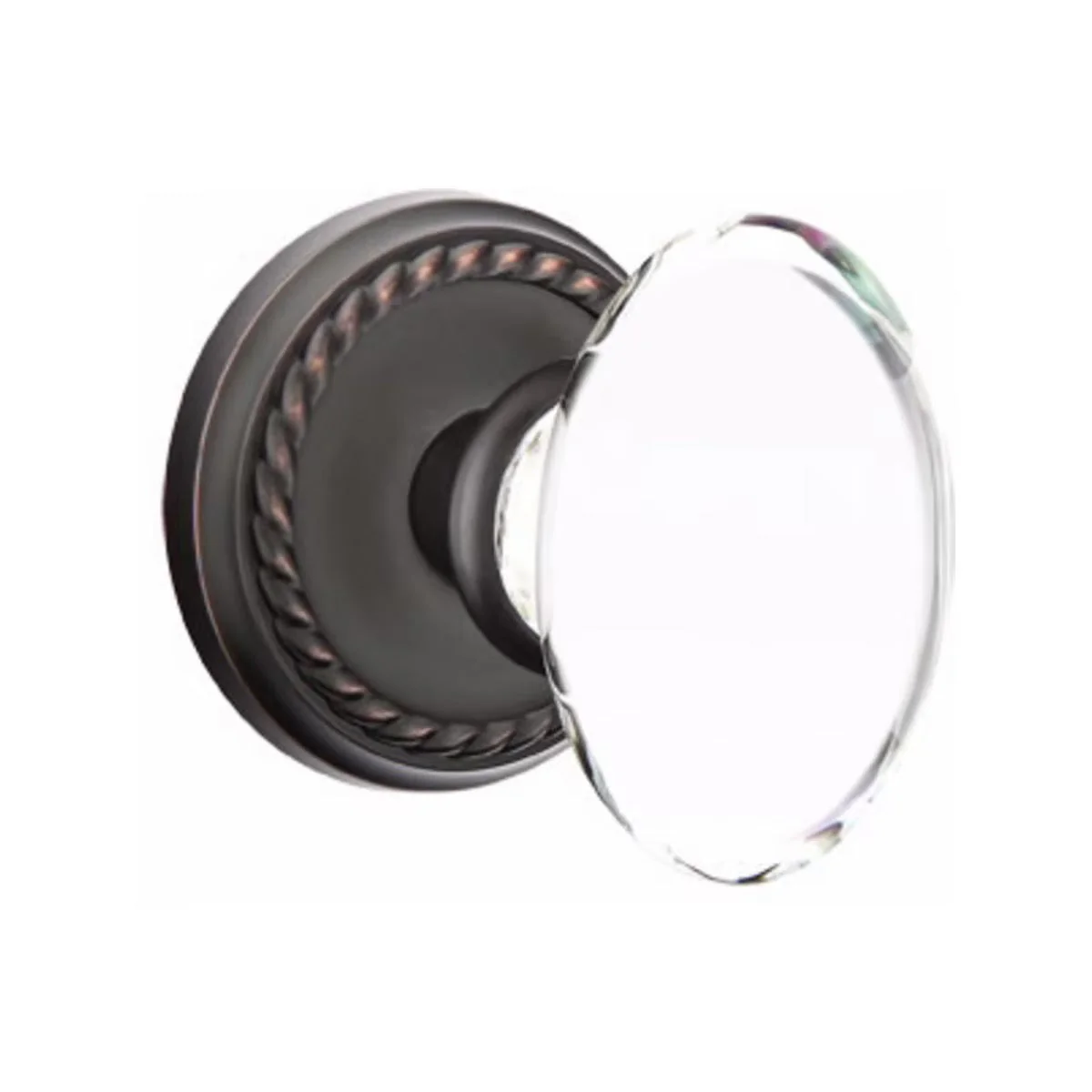 HAMPTON GLASS (HT) PRIVACY (BED/BATH) KNOB WITH 2-3/8