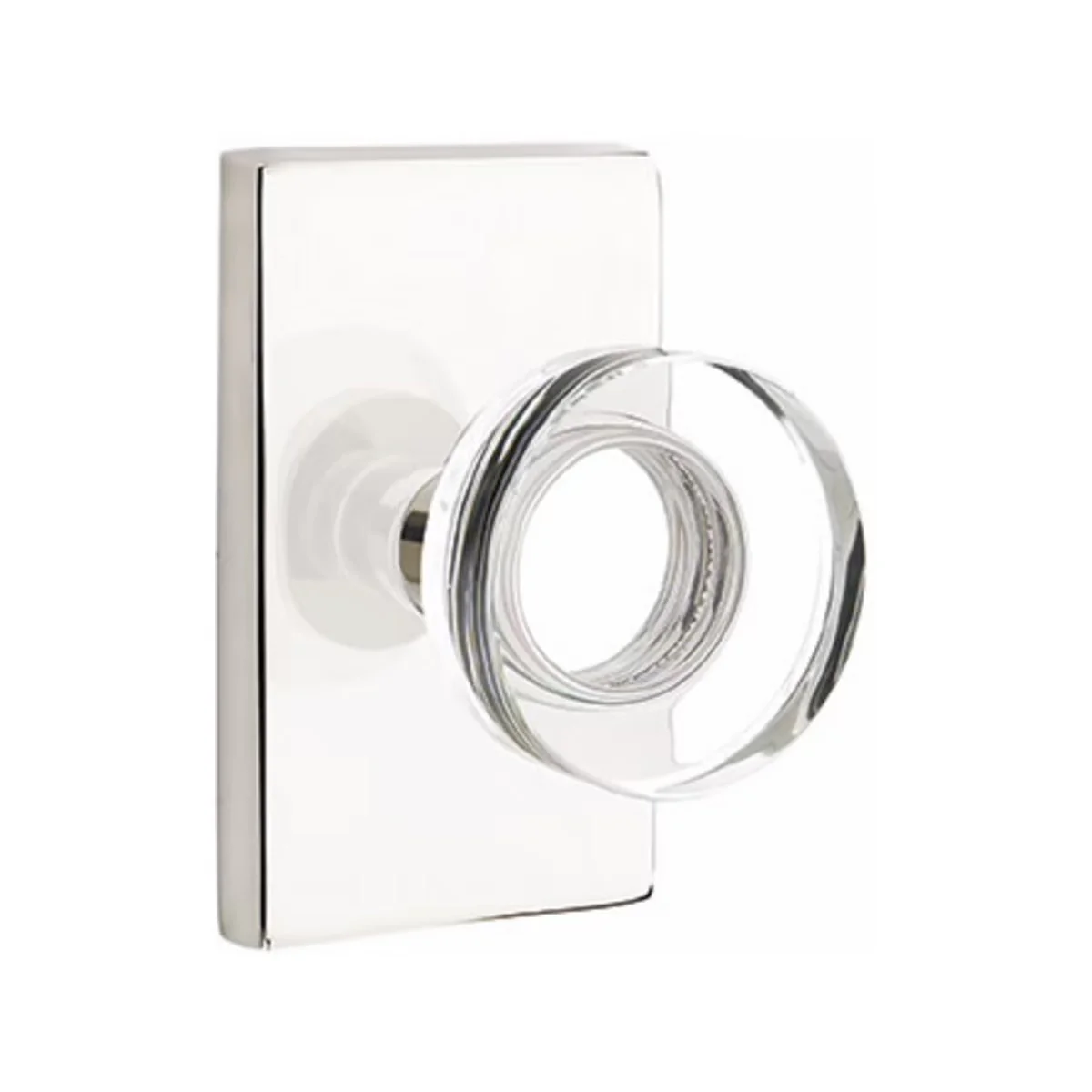 MODERN DISC GLASS (MDC) PASSAGE (HALL/CLOSET) KNOB WITH 2-3/8