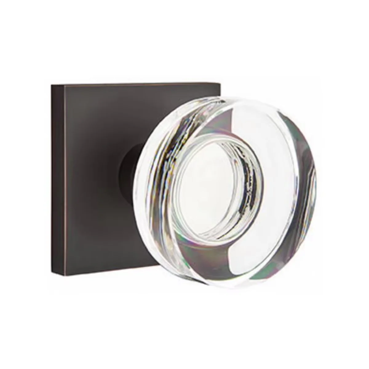 MODERN DISC GLASS (MDC) PASSAGE (HALL/CLOSET) KNOB WITH 2-3/8